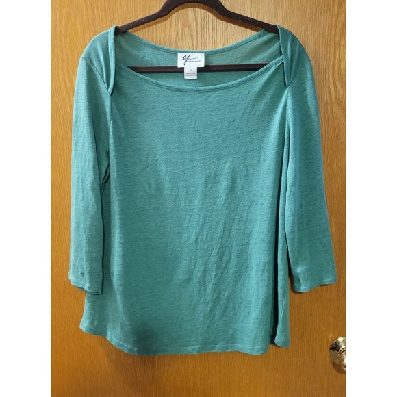 Tops - NWT andrea jovine Women's 100% Linen Boatneck Top Size XL